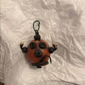 Handcrafted Orange and Black Ornament